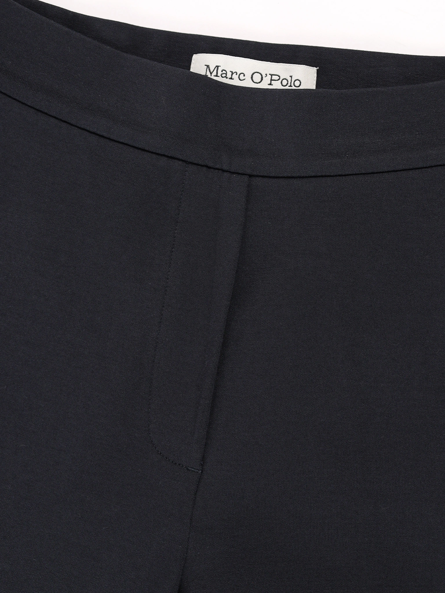 Брюки трикотажные темно-синего цвета из смесового хлопка